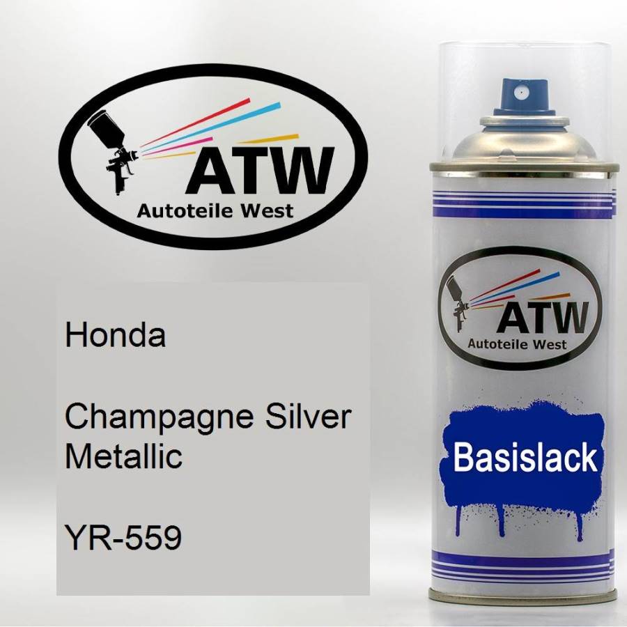 Honda, Champagne Silver Metallic, YR-559: 400ml Sprühdose, von ATW Autoteile West.
